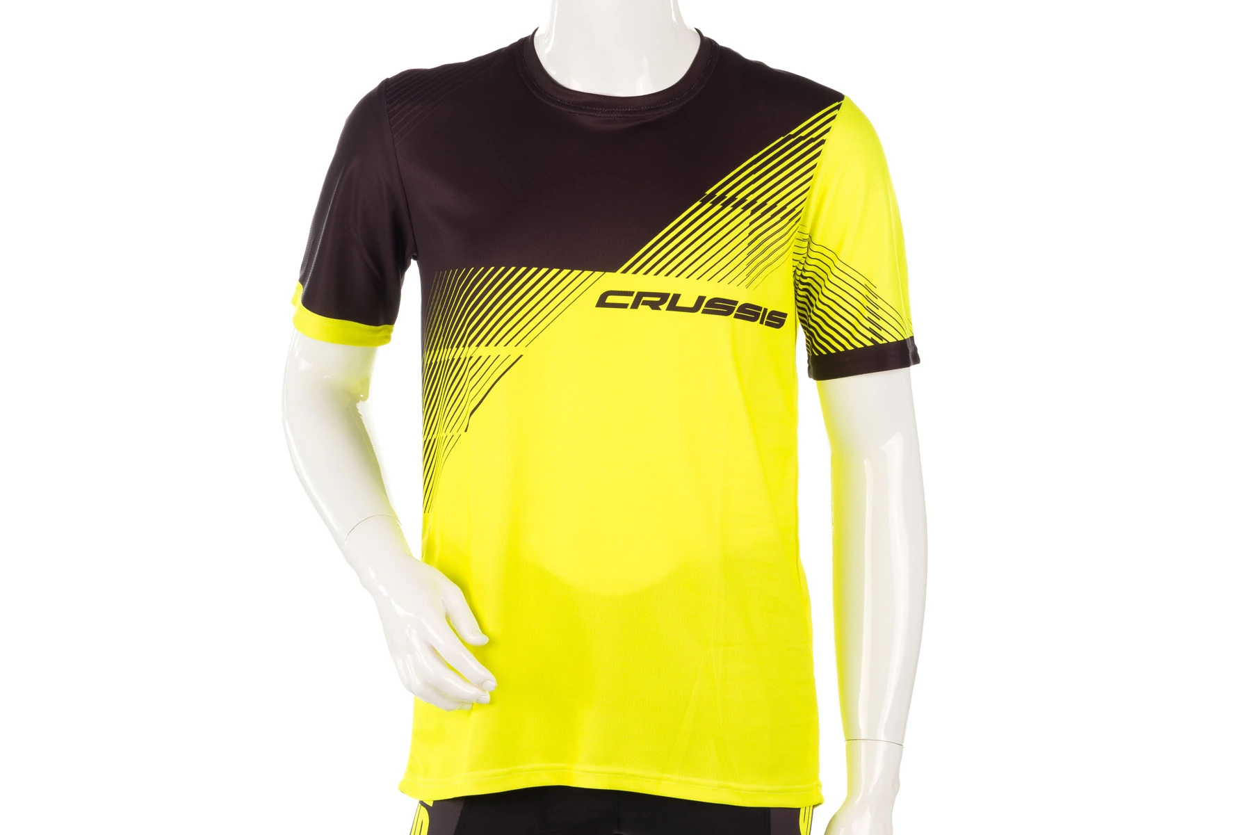 Crussis  Sportovní tričko CRUSSIS, krátký rukáv, žlutá/černá