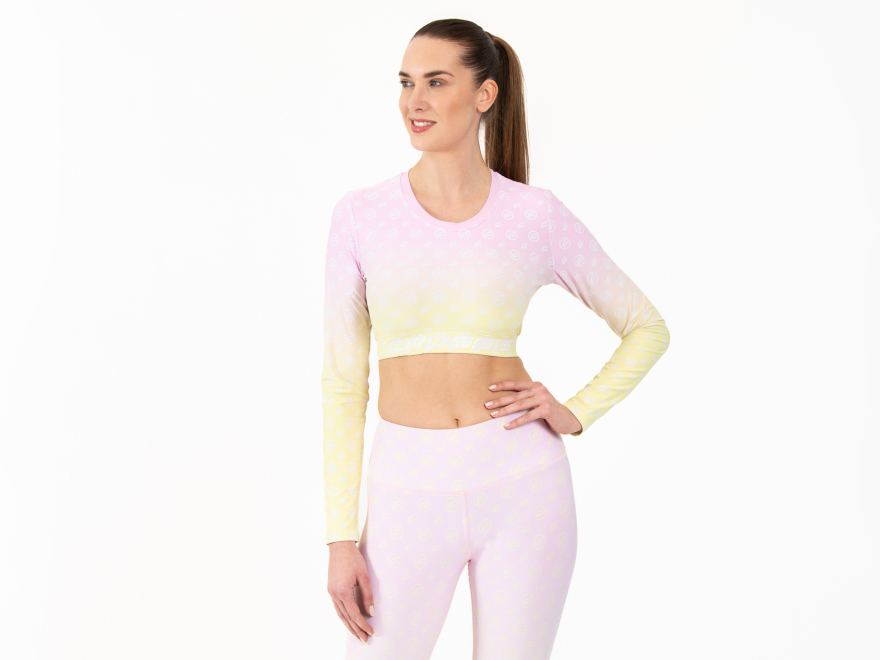 Dmsk Crop Top dlouh rukv FIT OMBRE