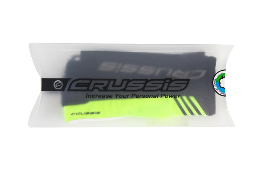 CRUSSIS cyklo rukavice ern/lut fluo