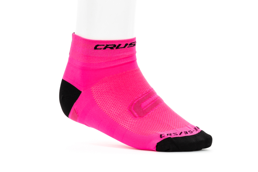 Cyklistické ponožky CRUSSIS, růžovo/černé