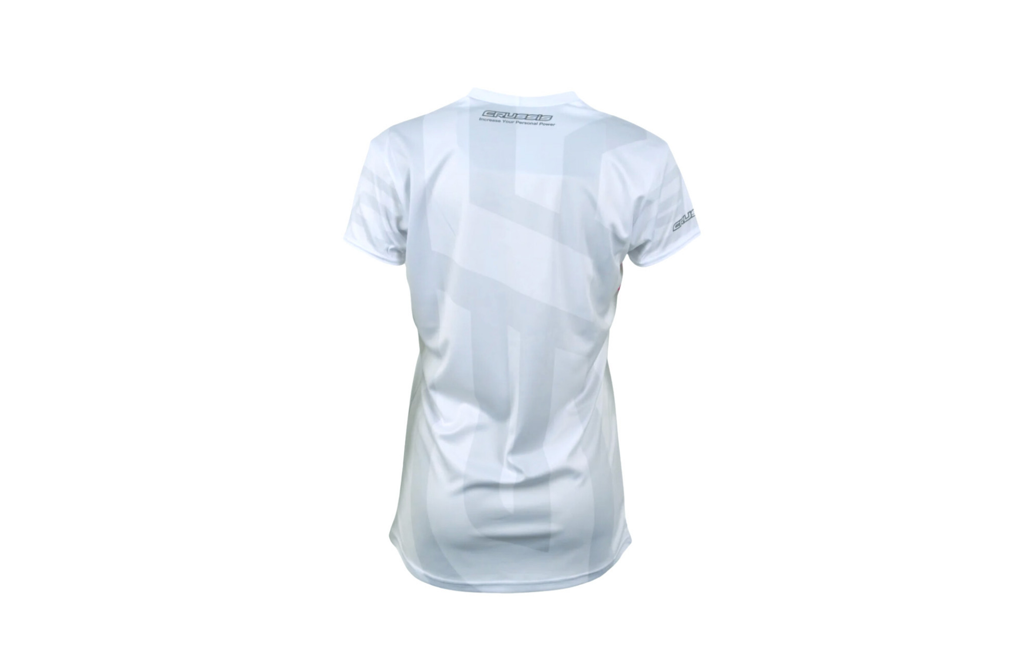 Dámské triko krátký rukáv bílé s růžovým fluo pruhem