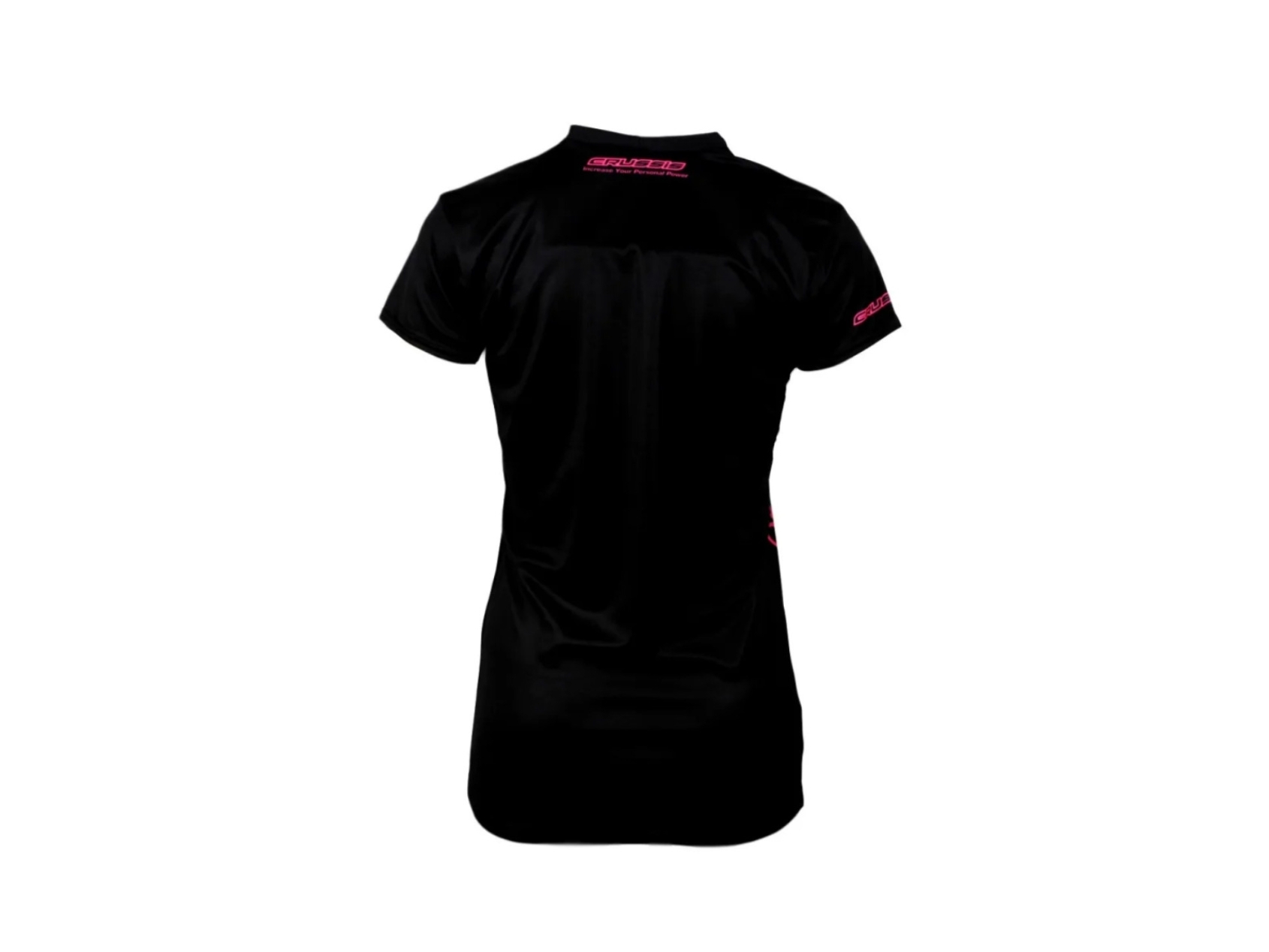 Dámské triko krátký rukáv černé s růžovým fluo logem