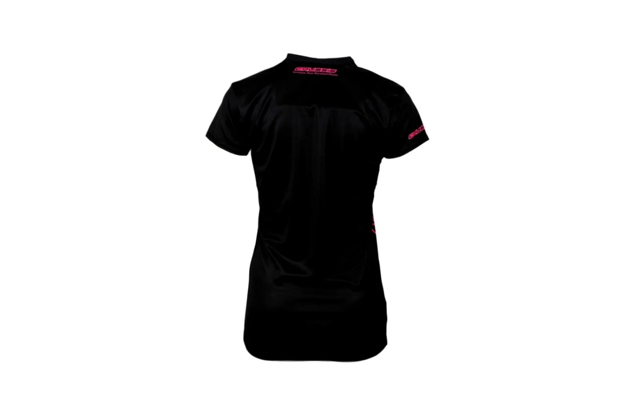 Dámské triko krátký rukáv černé s růžovým fluo logem